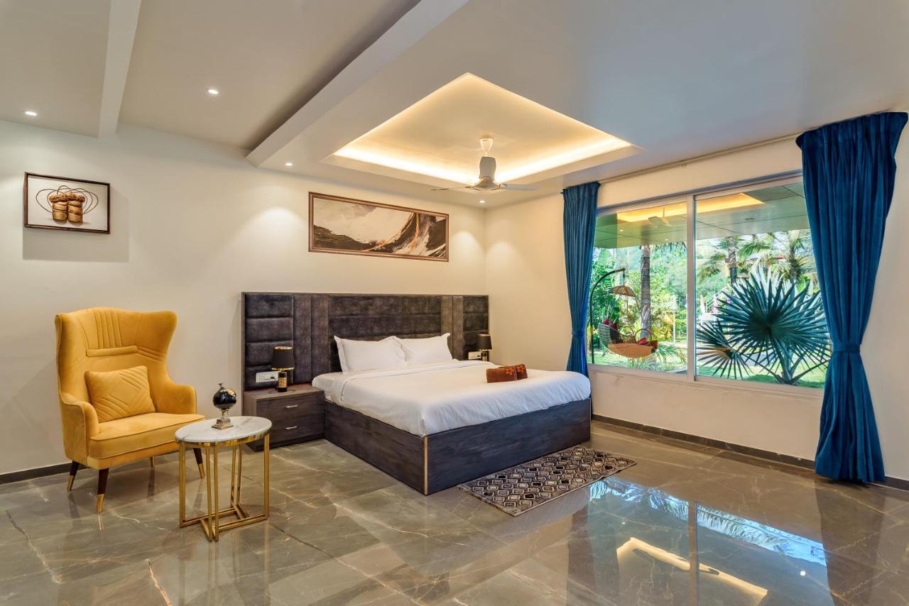 Saffronstays Palm Paradise, Kalyan Khadavli - Swimming Pool With Water Slides, Gazebo And Indoor Games Padghe Zewnętrze zdjęcie