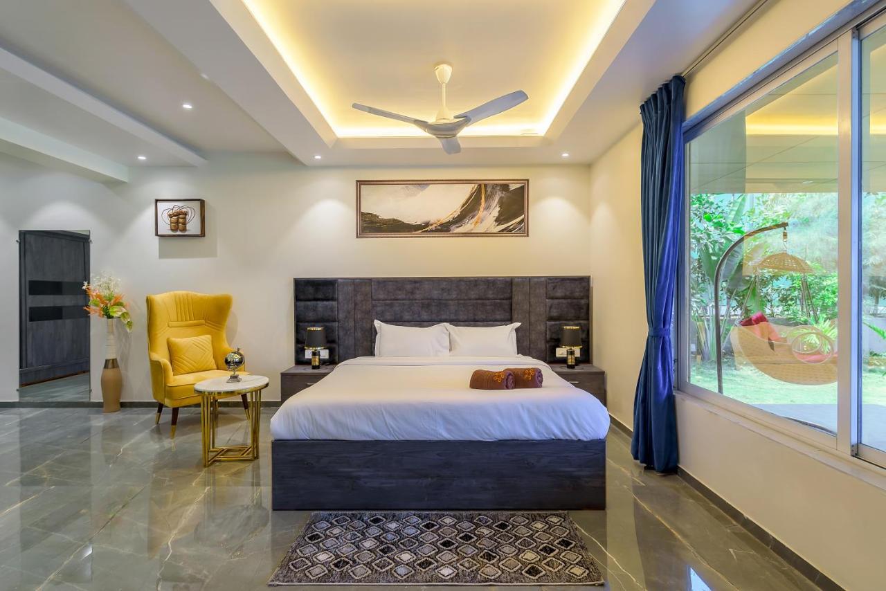 Saffronstays Palm Paradise, Kalyan Khadavli - Swimming Pool With Water Slides, Gazebo And Indoor Games Padghe Zewnętrze zdjęcie
